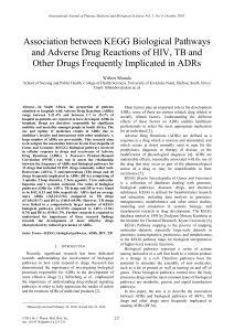 Association between KEGG Biological Pathways and Adverse Drug