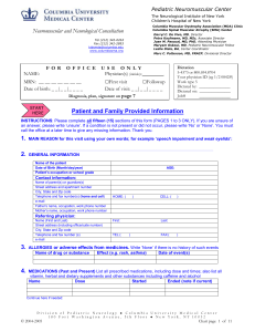 Neurological consultation - (SMA) Clinical Research Center