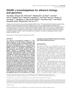 SilkDB: a knowledgebase for silkworm biology and genomics