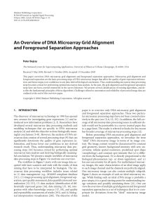 An Overview of DNA Microarray Grid Alignment and