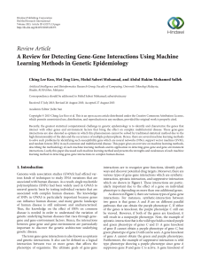 A Review for Detecting Gene-Gene Interactions using Machine