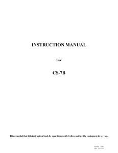 instruction manual cs-7b