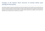Changes in the balance sheet structure of Latvijas Banka upon