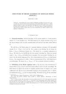 Structure of Hecke algebras of modular forms modulo p