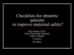 Do we need checklists to obstetric anesthesia patients?