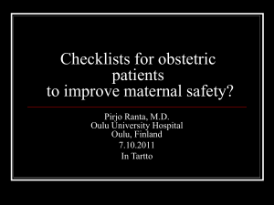 Do we need checklists to obstetric anesthesia patients?