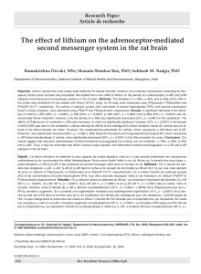 The effect of lithium on the adrenoceptor