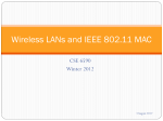 Wireless LANs and IEEE 802.11 medium access control