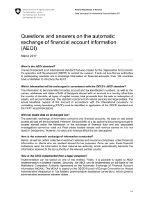 Questions and answers on the automatic exchange of financial