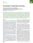 The Interleukin-1 Family: Back to the Future