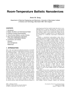 Room-Temperature Ballistic Nanodevices