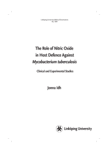 The Role of Nitric Oxide in Host Defence Against Mycobacterium