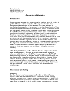 Clustering of Proteins