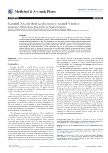 Essential Oils and their Applications in Animal Nutrition