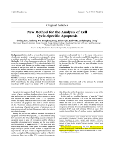 New method for the analysis of cell cycle