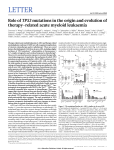 Role of TP53 mutations in the origin and evolution of therapy