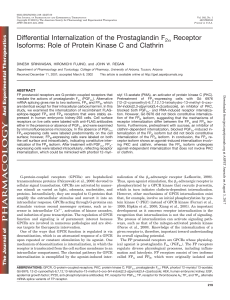 Differential Internalization of the Prostaglandin F2α Receptor