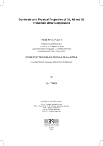 Synthesis and Physical Properties of 3d, 4d and 5d