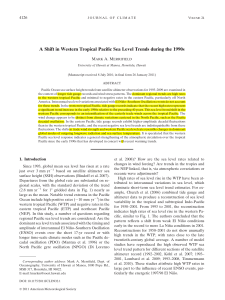 A Shift in Western Tropical Pacific Sea Level Trends during the 1990s