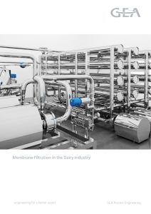 Membrane Filtration in the Dairy Industry