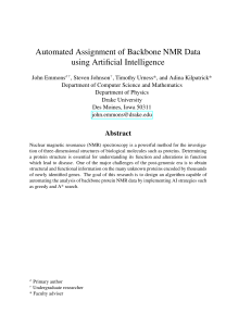 Automated Assignment of Backbone NMR Data