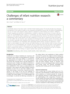 Challenges of infant nutrition research: a commentary | Nutrition