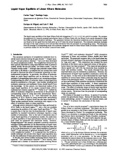 Liquid-Vapor Equilibria of Llnear Kihara Molecules