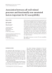 Association between cell wall-related processes and