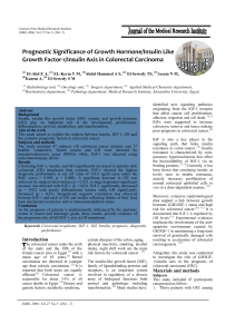 Prognostic Significance of Growth Hormone/Insulin Like Growth