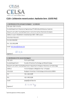 CELSA - Collaborative research project - Application form