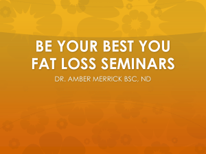 be that one fat loss seminars