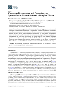 Cutaneous Disseminated and Extracutaneous Sporotrichosis