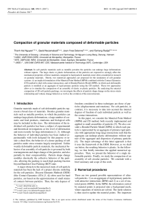 Compaction of granular materials composed of deformable particles