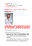The Anitschkow Prize in Atherosclerosis Research, 2013