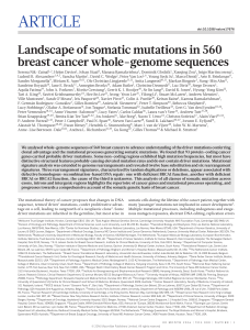 Landscape of somatic mutations in 560 breast cancer whole