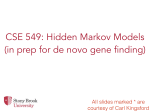 CSE 549: Hidden Markov Models (in prep for de