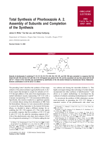 Total Synthesis of Phorboxazole A. 2. Assembly of Subunits and