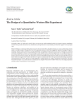 The Design of a Quantitative Western Blot Experiment