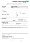 Serious Adverse Event form