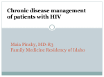 Chronic disease management of HIV