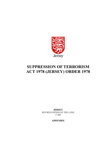 Suppression of Terrorism Act 1978 (Jersey) Order 1978