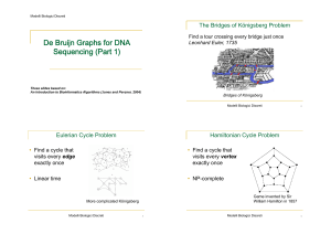 De Bruijn Graphs for DNA Sequencing (Part 1)