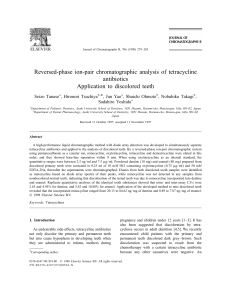 Reversed-phase ion-pair chromatographic analysis of tetracycline