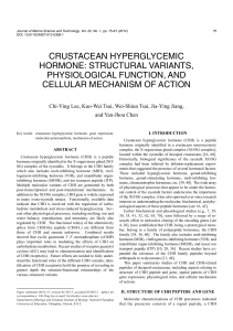 crustacean hyperglycemic hormone: structural variants