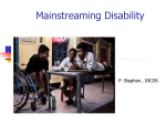 Mainstreaming Disability