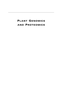 "Frontmatter". In: Plant Genomics and Proteomics