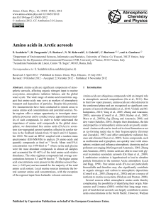 Amino acids in Arctic aerosols