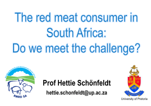 The red meat consumer in South Africa