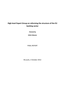 Report of the High-level Expert Group on reforming the structure of