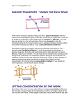 passive transport - taking the easy road